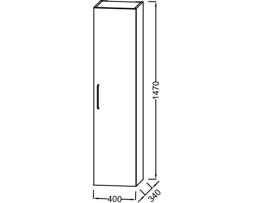 Пенал подвесной белый R Jacob Delafon Odeon Rive Gauche EB2570D-R5-N18