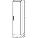 Пенал подвесной серый антрацит матовый R Jacob Delafon Odeon Rive Gauche EB2570D-R5-M53