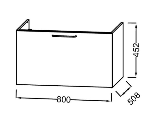 Тумба белый 80 см Jacob Delafon Odeon Rive Gauche EB2512-R9-N18