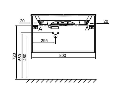 Тумба белый 80 см Jacob Delafon Odeon Rive Gauche EB2512-R9-N18