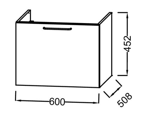 Тумба белый 60 см Jacob Delafon Odeon Rive Gauche EB2510-R9-N18