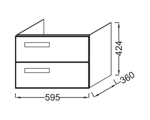 Тумба квебекский дуб 60 см Jacob Delafon Rythmik EB1300-E10