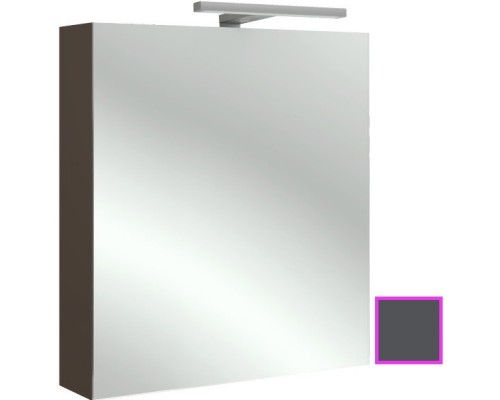 Зеркальный шкаф левосторонний серый антрацит 60х65 см Jacob Delafon Odeon Up EB795GRU-442