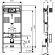 Комплект подвесной унитаз Jacob Delafon Struktura EDE102-00 + E4270-00 + система инсталляции Tece 9300302 + 9240921