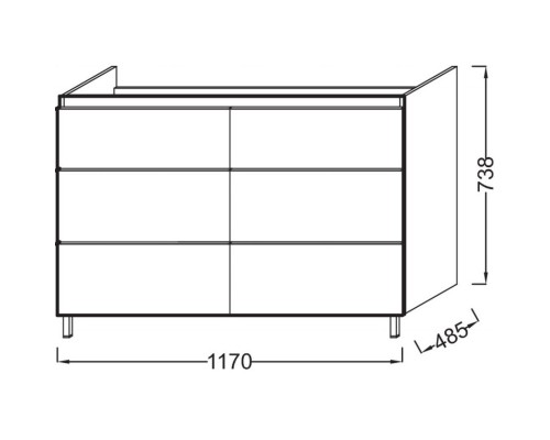 Тумба белый 117 см Jacob Delafon Odeon Up EB995-N18