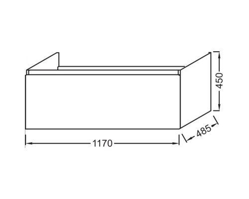 Тумба сливовый глянец 117 см Jacob Delafon Odeon Up EB887-F26