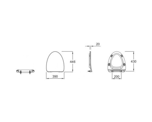 Комплект подвесной унитаз Jacob Delafon Nouvelle Vague EDJ102-00 + E20069-00 + система инсталляции Villeroy & Boch 92246100 + 92249061