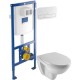 Комплект подвесной унитаз Jacob Delafon Patio EDV102-00 + E70021-00 + система инсталляции Villeroy & Boch 92246100 + 92249068