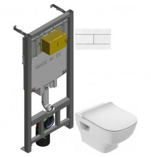 Комплект подвесной унитаз Jacob Delafon Struktura EDF102-00 + E70025-00 + система инсталляции Jacob Delafon E29025-NF + E4316-00