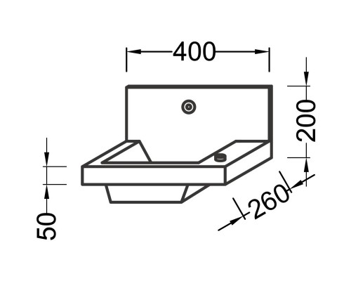 Раковина с отверстиями для смесителя Jacob Delafon Pop Laminar EB406-00