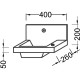 Раковина с отверстиями для смесителя Jacob Delafon Pop Laminar EB406-00