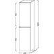 Пенал подвесной белый глянец Jacob Delafon Tolbiac EB2385-J5