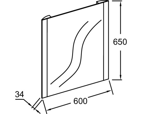 Зеркало 60х65 см Jacob Delafon Replique EB1470-NF