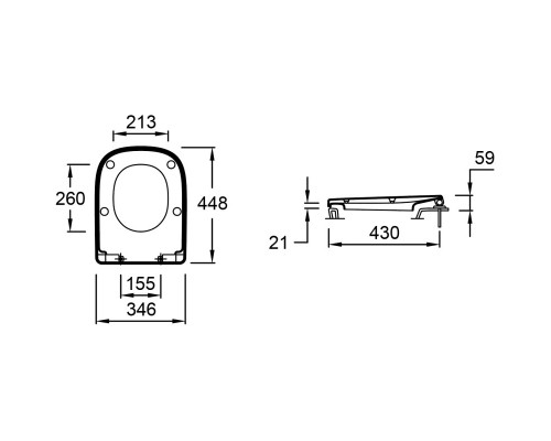 Подвесной безободковый унитаз с сиденьем микролифт Jacob Delafon Struktura EDE102-00 + E70024-00