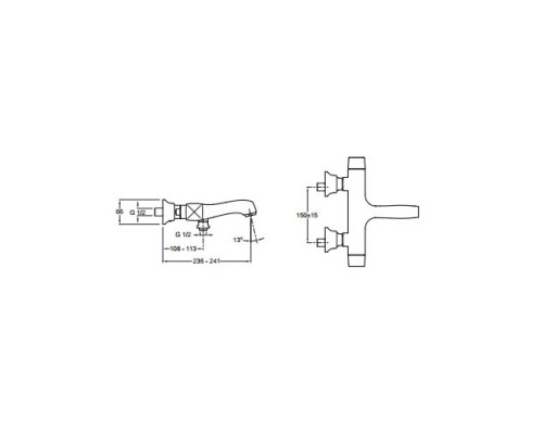 Jacob Delafon Margaux E16215-9-CP Термостатический смеситель для ванны
