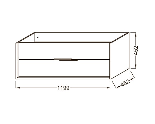 Тумба дуб табак 119,9 см Jacob Delafon Vivienne EB1509-E52-E52