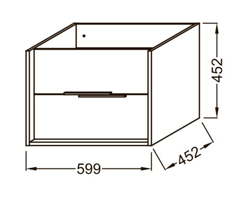 Тумба белый/белый глянец 59,9 см Jacob Delafon Vivienne EB1506-N18-G1C