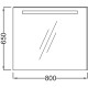 Зеркало 80х65 см Jacob Delafon Parallel EB1413RU-NF