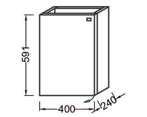 Тумба оранжевый 40 см Jacob Delafon Pop Laminar EB285-N24