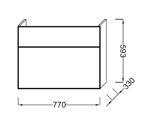 Тумба белый глянец 77 см Jacob Delafon Presquile EB927-J5