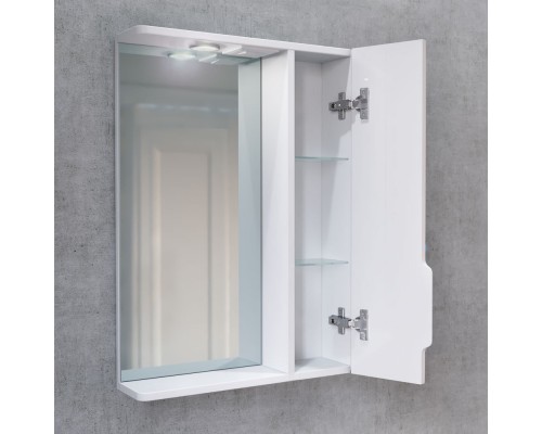 Зеркальный шкаф 49,8x70 см белый R Jorno Moduo Slim Mod.03.50/W