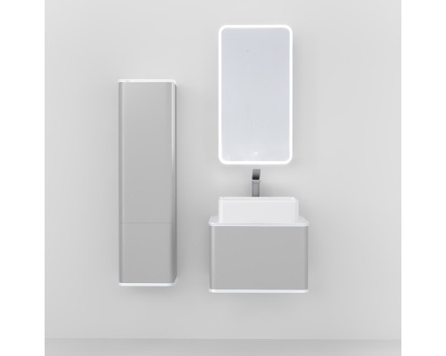 Зеркальный шкаф 45,5x85,5 см французский серый R Jorno Pastel Pas.03.46/GR