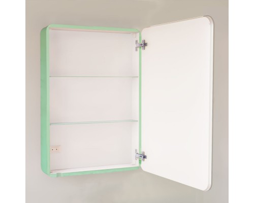 Зеркальный шкаф 60x85,5 см бирюзовый бриз R Jorno Pastel Pas.03.60/BL