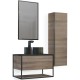 Комплект мебели древесный аттик/черный 75 см Jorno Steal SET/Ste.01.75/P/Da/0025403/Ste.02.50/Pl/B