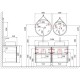 Комплект мебели белый глянец 119,6 см со столешницей бук темный Jorno Wood