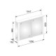 Зеркальный шкаф с люминесцентной подсветкой 105x65 см KEUCO Royal 60 22102171301