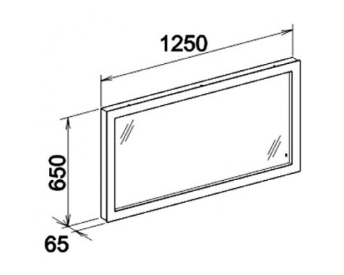 Зеркало с люминесцентной подсветкой 125x65 см KEUCO Edition 300 30096012500