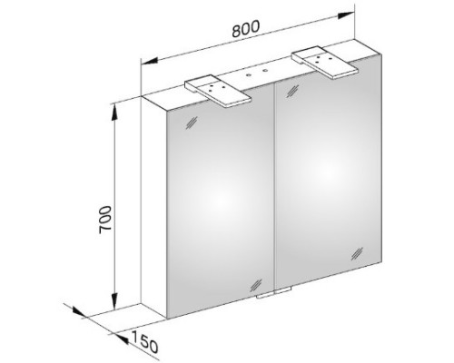 Зеркальный шкаф 80x70 см KEUCO Royal 15 14403171301