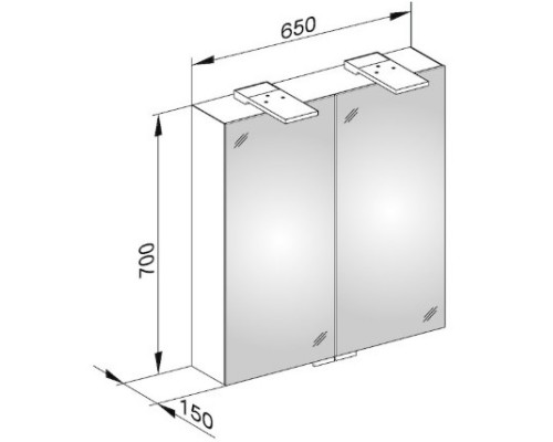 Зеркальный шкаф 65x70 см KEUCO Royal 15 14402171301