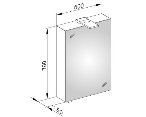 Зеркальный шкаф 50x71,9 см KEUCO Royal 15 14401171201