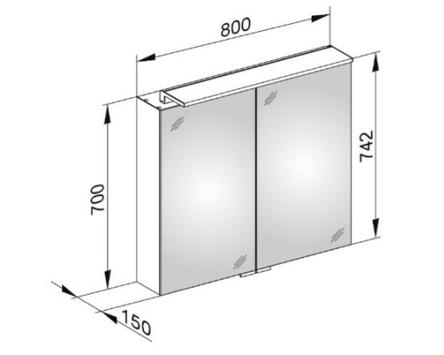 Зеркальный шкаф 80x74,2 см KEUCO Royal L1 13603171302