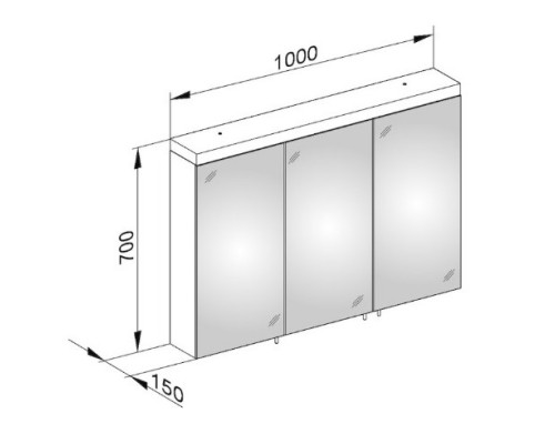 Зеркальный шкаф 100x70 см KEUCO Royal Reflex.2 24204171301