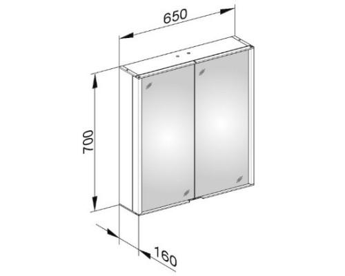 Зеркальный шкаф 65x70 см KEUCO Royal Match 12801171301