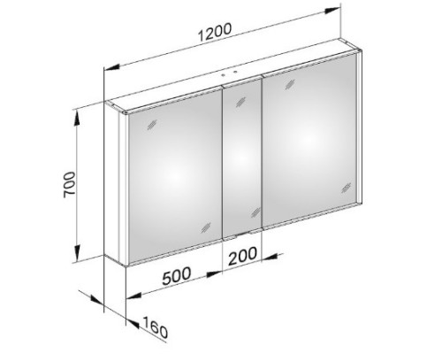 Зеркальный шкаф 120x70 см KEUCO Royal Match 12804171301