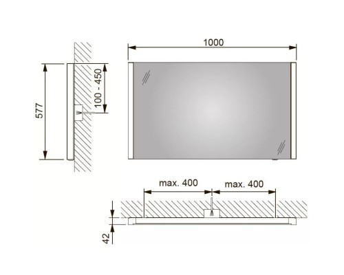 Зеркало 100x57,7 см KEUCO Royal Reflex.2 14296003000