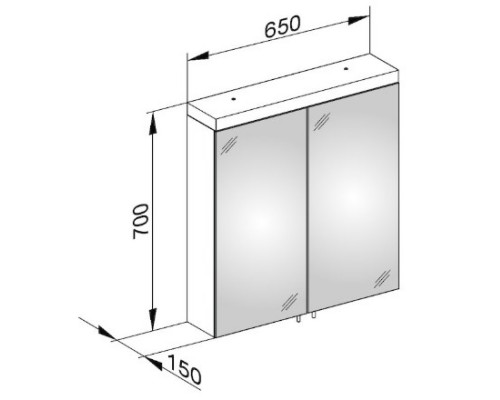 Зеркальный шкаф 65x70 см KEUCO Royal Reflex.2 24202171301