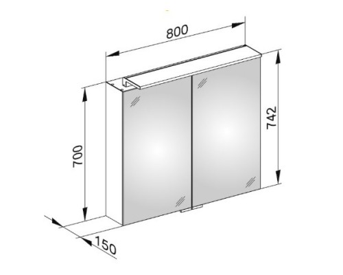 Зеркальный шкаф 80x74,2 см KEUCO Royal 11 13603171301