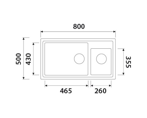 Кухонная мойка Kaiser черный мрамор KG2M-8050-BP