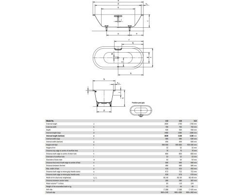 Стальная ванна 160x70 см Kaldewei Classic Duo Oval 112 Standard