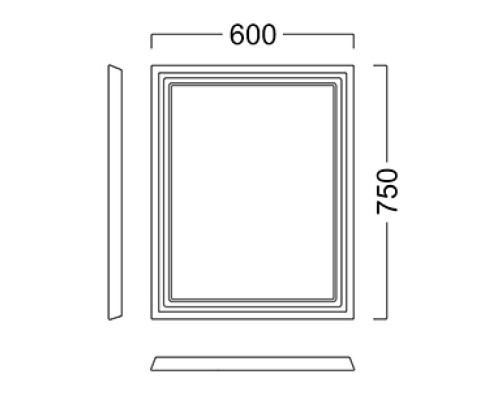 Зеркало 60x75 см черный глянец Kerama Marazzi Pompei PO.mi.60BLK