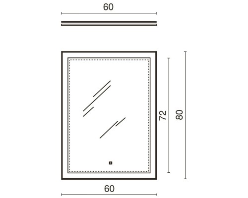 Зеркало 60x80 см Kerama Marazzi Buongiorno Mi.P.60