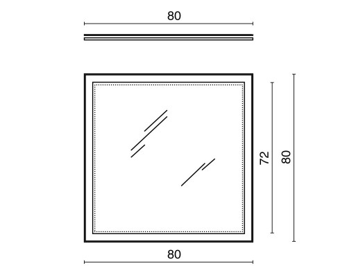 Зеркало 80x80 см Kerama Marazzi Buongiorno Mi.P.80