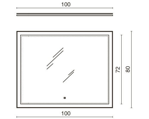 Зеркало 100x80 см Kerama Marazzi Buongiorno Mi.P.100