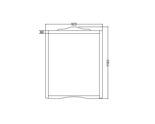 Зеркало 92x116 см белый матовый Kerasan Retro 734530bimat