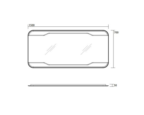 Зеркало 150x70 см Kerasan Waldorf 740501