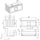 Тумба белый матовый 87,6 см La Fenice Cubo FNC-01-CUB-B-90